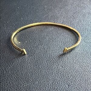 Gold-Plated Open Cuff Bracelet